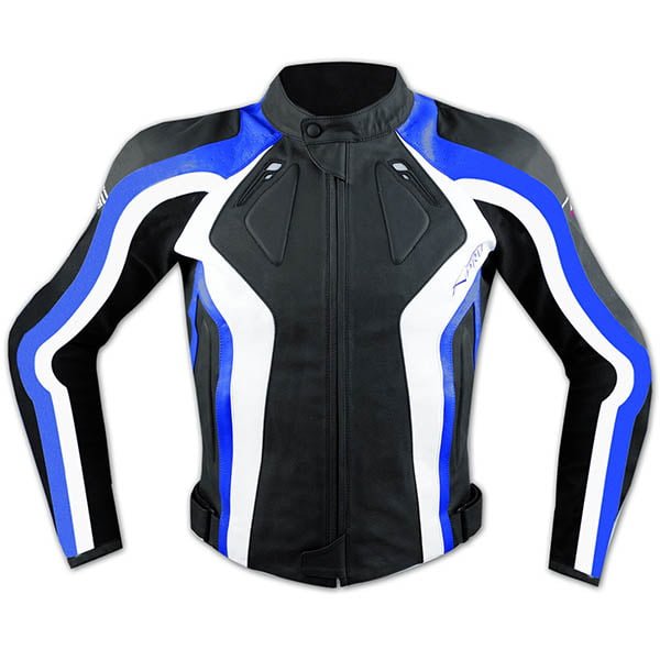 apro usnjena sport jakna flanger modra